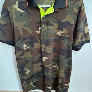 Ralph Lauren Green Polo Shirt with Camouflage Design